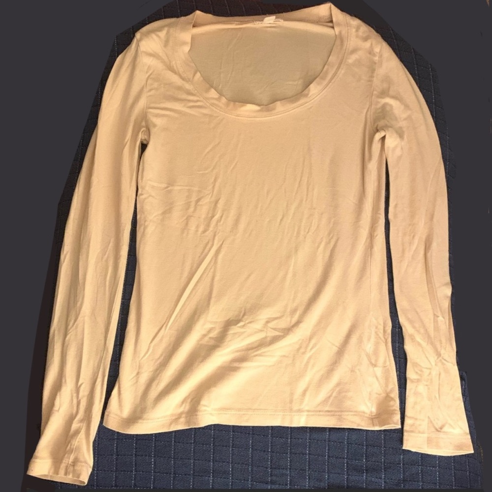 ❤️🆓ZA Cream Scoop Neck Longer Sleeves & Length S - Picture 4 of 16